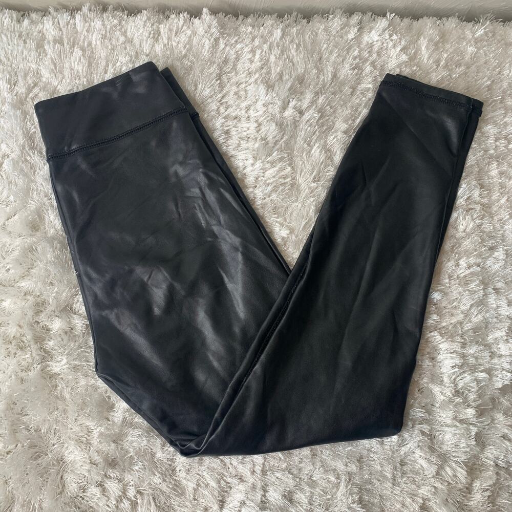 Abercrombie & Fitch Black Faux Leather Leggings Sz Small